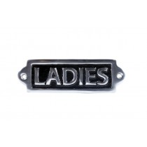 Ladies Sign - Polished Aluminium Sign - 16cm