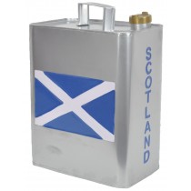 St Andrews Cross Scotland Flag Silver Petrol Can 33cm