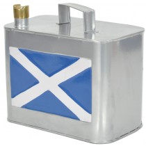 St Andrews Cross Flag Small Silver Petrol Can 26cm