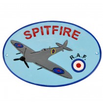 Spitfire Oval Plaque - Cast Iron - 30cm