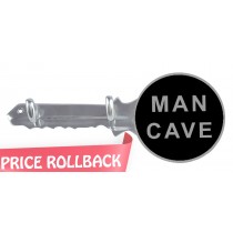 Man Cave Key Holder Aluminium With 2 Hooks 30cm