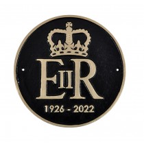 ER 1926-2022 Wall Cast Iron Sign / Plaque 24cm 