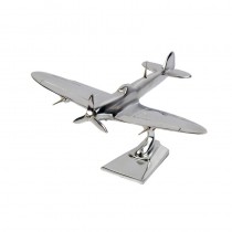 Spitfire Plane Medium Nickel Plated Aluminium - 25cm