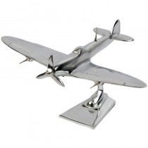 Spitfire Plane Extra Large Nickel Plated Aluminium - 61cm