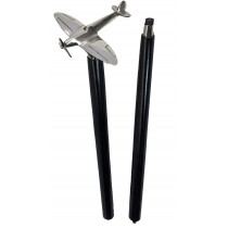 Spitfire Model Walking Stick - Nickel Plated Aluminium - Mango Wood - 91.5cm