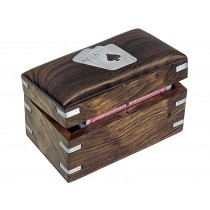 Double Chest Card Box - Sheesham Wood - 12cm