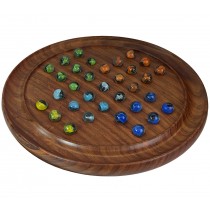 Solitaire With Multicolour Marbles - Sheesham Wood - 30cm