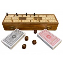 Cribbage With Wooden Pegs and 2 Deck Of Cards - 26cm