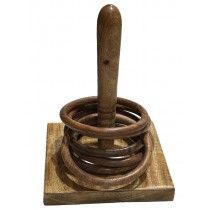 Ring Throw Wooden Game - 27.9cm Mango Wood