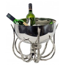 33cm 6/8 Bottle Stainless Steel Ice Bowl With Octopus Base N/P 