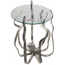Large 56cm Octopus Side Table With Glass Top