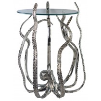 56cm Large Octopus Side Table With Glass Top N/P