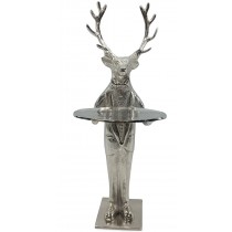 Deer With Plate - 150cm Antique Nickel Finish