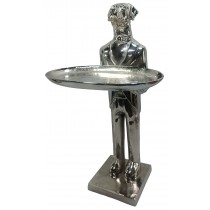 Dog With Plate - 150cm Antique Nickel Finish