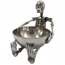 Skeleton Sifting With Bowl - 42cm Antique Nickel Finish