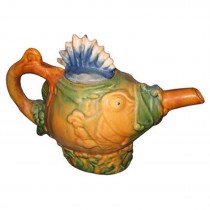 Majolica Fish Teapot