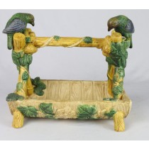 Majolica Bird Water Bath