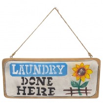 Wooden Plaque Laundry Design -16.5cm