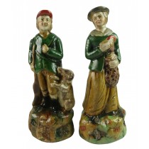 Set of 2 Staffordshire Country Figurines 23.5cm