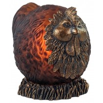 Amber Cockerel Table Lamp 21cm