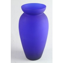 Dark Blue Frosted Vase 26.5cm High (JOB LOTOF 10)