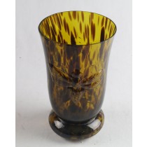 Tiger Vase Glass Dragonfly Design