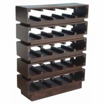 Magnum 25 Bottle Stand / Rack (Dark Stain) 118.5cm - Acacia Wood