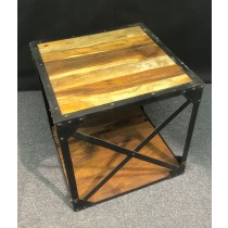 Acacia Industrial Side Table 