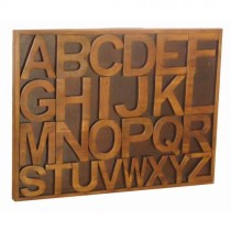 Acacia Lisbon Alphabet Wall Panel