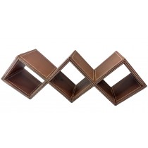Stitched Faux Leather Display Shelf - 62cm