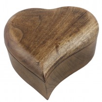 Mango Wood Heart Shaped Box