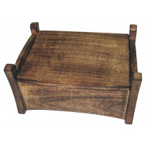 Mango Wood Plain Jewellery Box 26cm