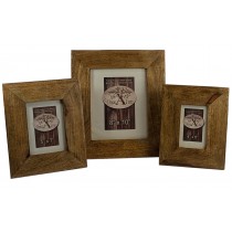 Mango Wood Set/3 Photo Frames 36.8cm