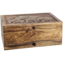 Mango Wood Elephant Vanity Box 33cm