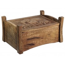 Mango Wood Elephant Jewel Box 27cm