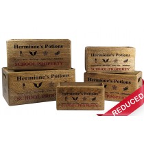 Set of 5 Mango Wood Hermione's Crates 34cm