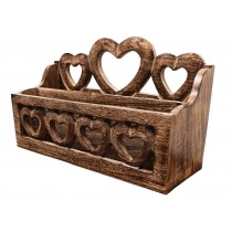Mango Wood Cutwork Heart Letter Rack