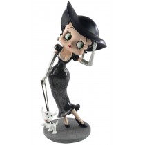 Betty Boop Walking Pudgy Black Glitter 34cm