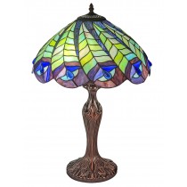 Peacock Tiffany Table Lamp (Large) 59cm