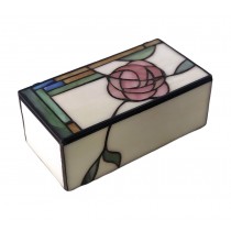 Mackintosh Style Tiffany Jewellery Box 20.0cm