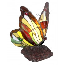 Multi Coloured Butterfly Lamp 23cm