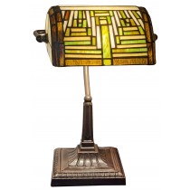 Art Deco Tiffany Bankers Lamp 38cm