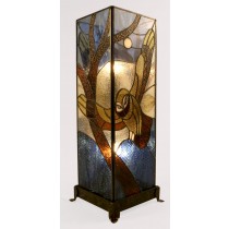 Owl Flying Square Tiffany Lamp (Large) 46.5cm