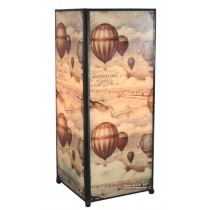 Hot Air Ballons Square Lamp Screen Printed - 27cm