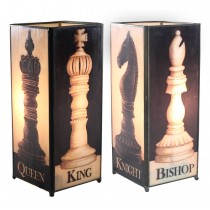 Chess (4 Panels) Square Lamp Screen Printed - 27cm