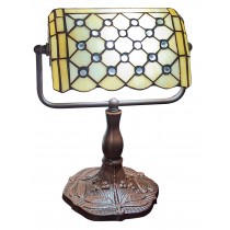 Bankers Lamp - Pearl Design 33cm