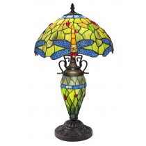 Double Lamp With Resin Base 56cm Medium - Dragonfly Design