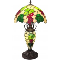 Double Lamp With Resin Base - 56cm Medium - Grape Design