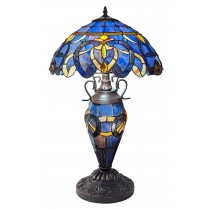 Art Nouveau Double Lamp With Resin Base 56cm Medium - New Design
