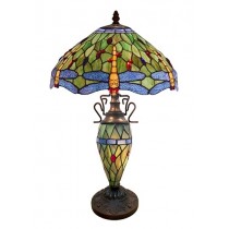 Double Lamp With Resin Base 60cm Large - Dragonfly Design